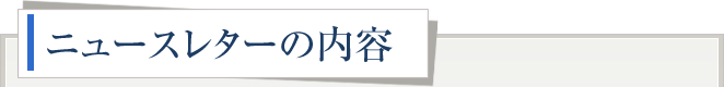 ニュースレターの内容